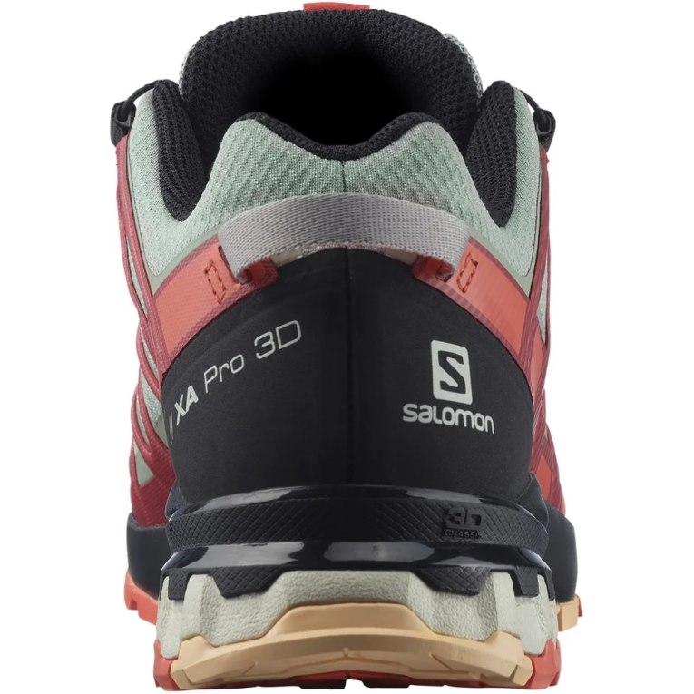 Tenis Para Trail Running Salomon Xa Pro 3d V8 GTX Mujer Verde Oliva Rojos | MX DXWA237